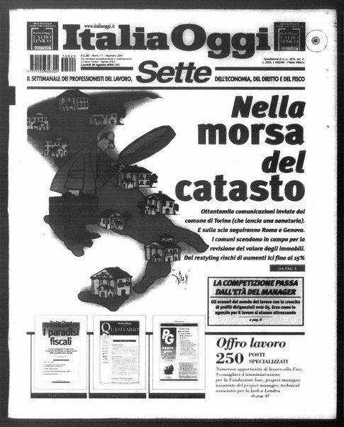 Italia oggi : quotidiano di economia finanza e politica